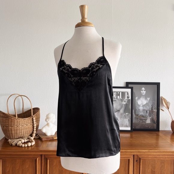 BLACK LACE RACERBACK ADJUSTABLE CAMI #0320 - Picture 2 of 8